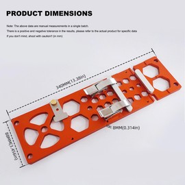 340MM Track Saw Square Right Angle Circular Saw Guide Rail Angle Stop Accessories, Guide Rail Square, Compatible with Guide, SquareGuide Rail Track Saw, for Makita Festool Rail(Orange)