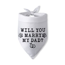 Will You Marry My Dad Wedding Dog Bandana Proposal Ideas Gift Wedding Registry Gifts Engagement Party Decorations Photo Props Pet Dog Scarf Accessories