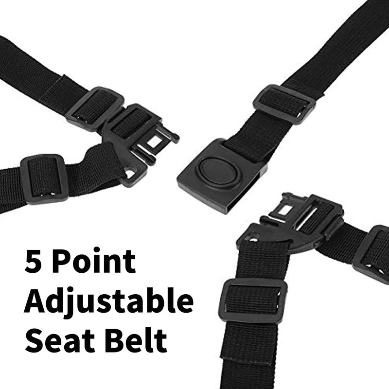 High Chair Seat Belts - Adjustable 5-Point Harness, Replacement Seat