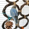 Elvaesther Birds Parrots Hand-Woven Hanging Ring Perch Stand Bird Swing