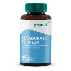 PRONAT | Levadura de Cerveza, Suplemento Alimenticio, con Calcio, Fósforo y Vitaminas del complejo B, 140 Cápsulas de 600 mg