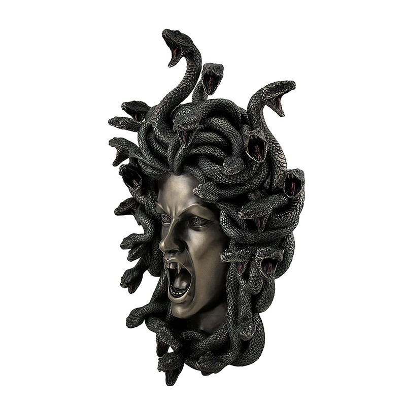 JFSM INC. Bronze Finish Head of Medusa The Greek Gorgon