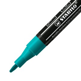 Acrylic Marker - STABILO Free Acrylic T100 1-2mm Bullet Tip Turquoise Green