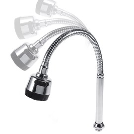 Kitchen Sink Faucet Tap with Flexible Pipe, 304 Stainless Steel Durable Swivel Spout Faucet Fittings, Single Handle Kitchen Faucet