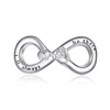 YAFEINI Promise Charm for Bracelet Sterling Silver Infinity Bead Charm