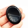 Manekieko Natural Black Obsidian Crystal Thumb Worry Stone, Stress Relax