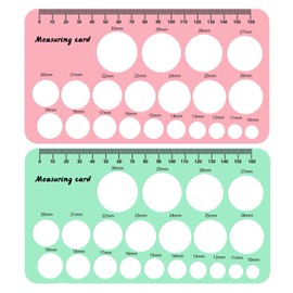 2PCS Safety Eye Sizer Tools, Ruler for Measuring Safety Eyes from 10mm to 30mm Size, Measure Tools for DIY Stuffed Animals Eyes Doll Making DIY Crafts Supplies
