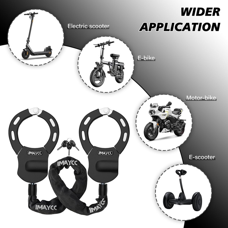 Scooter Locks Anti Theft,Bike Chain Lock with Key,Electric Scooter Lock