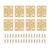 8Pcs Mini Hinges,Small Box Hinges,Mini Solid Brass Cabinet Drawer Butt