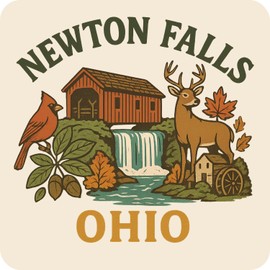 Newton Falls Ohio Souvenir Vinyl Magnet – Destination Travel Keepsake Collectible 3-Inches Wide