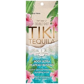 3 packets Tiki Tequila 400X Double Shot Ultra Plateau-Busting Agave Tattoo Enhancing Superbronzer .75oz Each