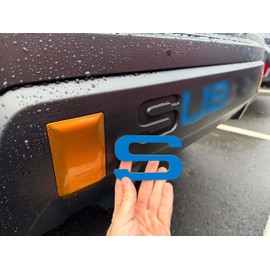 Limitless-Parts Rear Bumper Letters Compatible with 2024-2025 Crosstrek Wilderness Edition 1/16" ABS Plastic with Adhesive- Blue