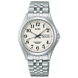 Seiko AQGK470 Men's Wristwatch, Alba, Standard Quartz, Silver, Silver, Bracelet Type