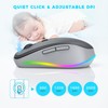 PEIOUS Wireless Mouse Jiggler - LED Wireless Mice with Build-in