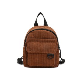 WisePoint Women's Fashion Backpacks, Corduroy Casual Daypacks Rucksack Bag for Women, Portable Backpack Purse Small Backpack with Detachable Shoulder Straps for Shopping, Travel (brown)