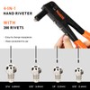 Meiwaltee Blind Riveter Set 4-in-1, Riveter Set with 200 Rivets