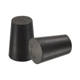 sourcing map Rubber Tapered Plug 13mm to 17mm Solid Test Tubes Bungs Stopper Black for Lab Home 5 Pieces