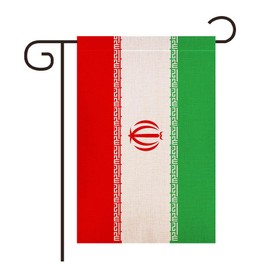Iran Iranians Garden Flag,Garden Decoration Flag,Indoor and Outdoor Flags,Celebration Parade Flags,Anniversary Celebration, Country Day, Linen Fabric,Double-Sided.