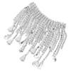 STOBOK 2pcs Metallic Rhinestone Fringe Trim Beaded Fringe for DIY