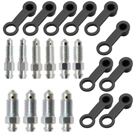 JUUDDENPARTS 10Pcs Hydraulic Brake Bleed Nipple Cap, Bolt Bleed Screw with Cap, for Master Cylinder Caliper M6 X 1 mm M7 X 1 mm M8 X 1.25 mm M10 X 1 mm M10 X 1.25 mm