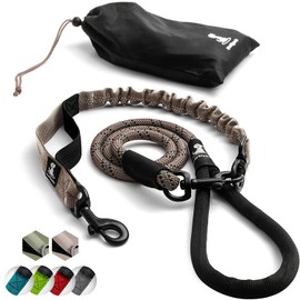 SparklyPets - Heavy Duty Bungee Rope Leash for Large and Medium Dogs - No Pull, Shock Absorber Long Dog Training Lead - No Slip Reflective Line for Outside (5.5 Ft Bungee Leash)