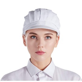 Nanxson CF9033 Sanitary Hat, 3-Piece Lunch Cap, Cook Hat, Sanitary Cap, Clean Hat, Hat, Sanitary, Kitchen Kitchen, Maker, Brim, Set of 3, White *3 pcs