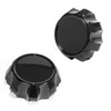 DewFlew 2Pcs 177.8mm Glossy Black Wheel Center Caps for Silverado