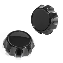 DewFlew 2Pcs 177.8mm Glossy Black Wheel Center Caps for Silverado 2500 3500