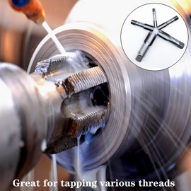 QISF 6 Piece BSP Pipe Tap Set - 1/8", 1/4", 3/8", 1/2", 3/4", 1" BSP Tap Set Carbon Steel Hand Threading Plumbing Tap Set for Clean/re-Thread Damaged/Jam Pipe Threads