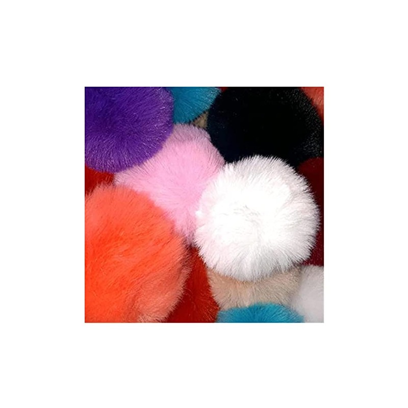 Pom Pom Dangle Earrings Statement Fluffy Fur Ball Drop Earrings