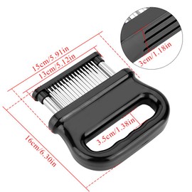 Meat Tenderiser with 48 Stainless Steel Needles, Meat Tenderiser Kitchen Tool, Cooking Tool for Tenderising Beef Steak