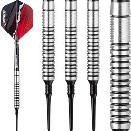 Ruthless Ranger Darts Range | Soft Tip | 90% Tungsten | 18g Ranger II, Black / Red