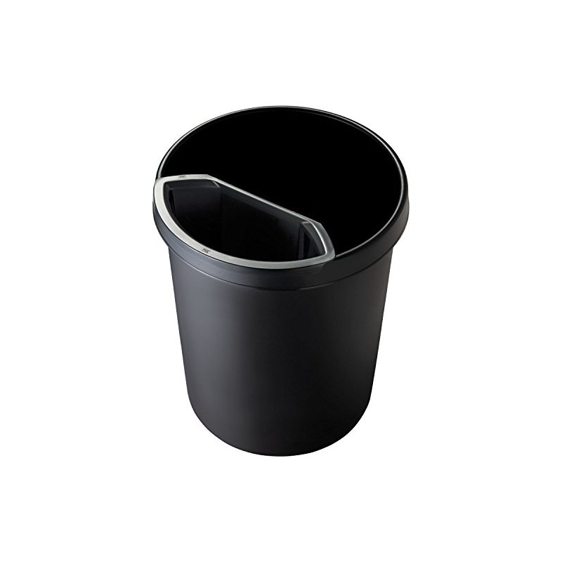 helit H6106995 Waste Bin Insert for Hanging, 6 Litre, Black
