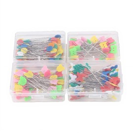 ASHATA 300 Piezas de Alfileres de Cabeza de Botón de Flores, Accesorios de Costura de Alfileres de Bowknot,Accesorios de Costura de Herramienta de Acolchado de Bricolaje(Tipo 1)