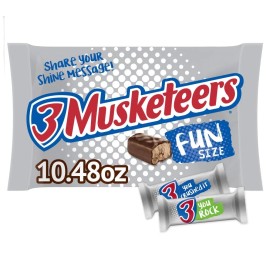 3 MUSKETEERS Fun Size Halloween Candy 10.48 Ounce Bag for Trick or Treat