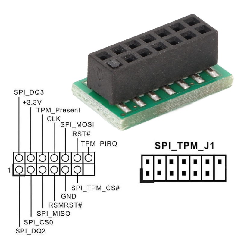 TPM 2.0 Encryption Security Module 14Pin SPI Interface PC Security
