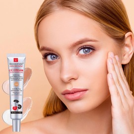 Hydrating CC Cream Foundation with Centella Asiatica - Tinted Moisturiser Face Cream Color Correcting CC Cream with Tinted SPF 25 Lightweight Skin Perfector for Face Make-up (01#, 45ml)