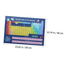 Operitacx 2pcs Chemical Periodic Table Learning Poster Table Puzzle Periodic Table Chart Posters Calendar School Periodic Table Preschoolers Periodic Educational Poster Clock Silk Cloth