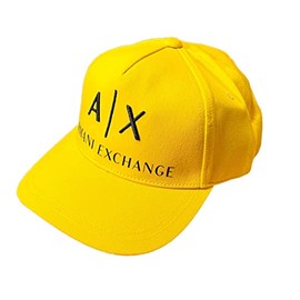 A | X ARMANI EXCHANGE Men's Corporate Logo Baseball Hat, Acid Yellow, OS