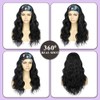 SAPPHIREWIGS Pelucas sintéticas negras con diadema y ondas corporales para