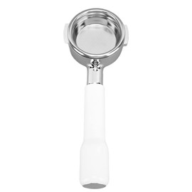 58 mm Bottomless Portafilter, Bottomless, Nude Portafilter with Filter Basket for Expobar, Rocket, Faema, Rancilio, EM19M2, Gemilai, Casadio, Asaso, Semremo, La Cimbali, GAECM (C2 Plastic White)