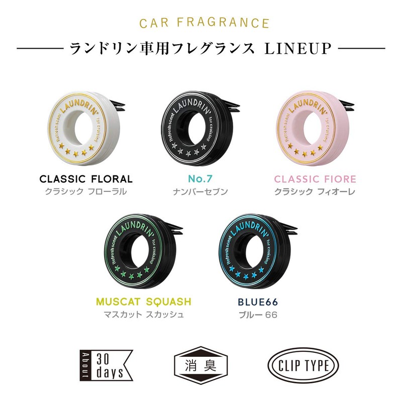 Laundrin Classic Fiore Car Air Freshener Clip Type Deodorizing