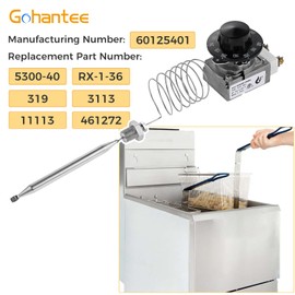 gohantee 1175 Thermostat RX-1-36, 60125401 Thermostat for Fryer, Furnace Deep Fryer Thermostat Control Compatible with Pitco 60124501, Imperial 1175, Royal Range 3113-1/4' Mpt Stuff Box, 200-400F