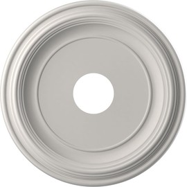 16"OD x 3 1/2"ID x 1 3/8"P Traditional Thermoformed PVC Ceiling Medallion (Fits Canopies up to 9 1/2"), UltraCover Satin Blossom White
