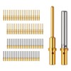 JRready Gold Plated Deutsch Solid Connector Terminals Kit,ST6356-20-040 DTM Turned