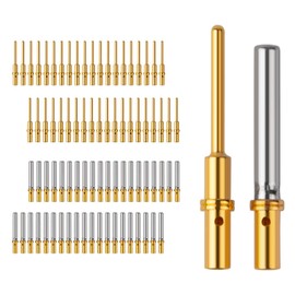 JRready Gold Plated Deutsch Solid Connector Terminals Kit,ST6356-20-040 DTM Turned Contacts Size 20,Male Pins 0460-202-2031/Female Sockets 0462-201-2031 Solid Contacts Wire Gauge 20-22 AWG, 40 Pairs