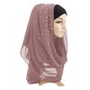 RARITYUS Women Head Wraps with Glitter Rhinestone Pearls Fashion Shawls