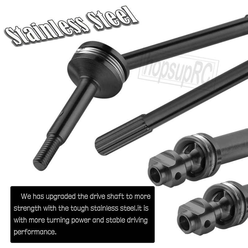 hopsupRC Upgrades Part for 1/10 Rustler 2WD VXL,Steel Drive Shaft