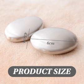 DWFEYOI 2 pieces for removing odour onions, fish garlic, strong odours from hands, kitchen aid, odour-neutralising, brushed stainless steel soap, stainless steel soap, soap mill, solid soap