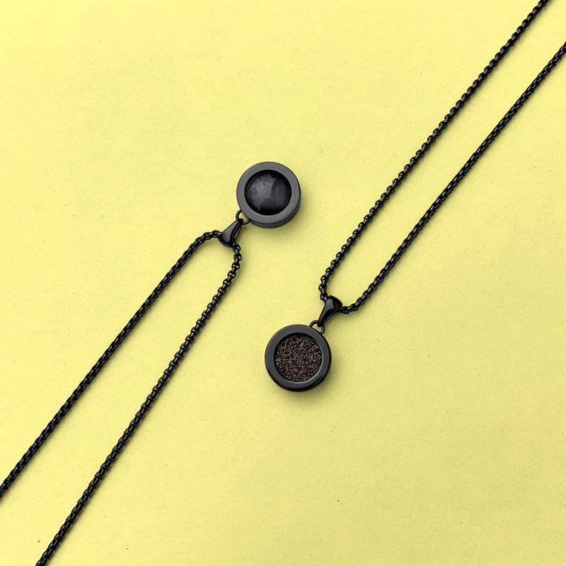 Quiges Interchangeable Mini Coin 12 mm Stainless Steel with Glitter